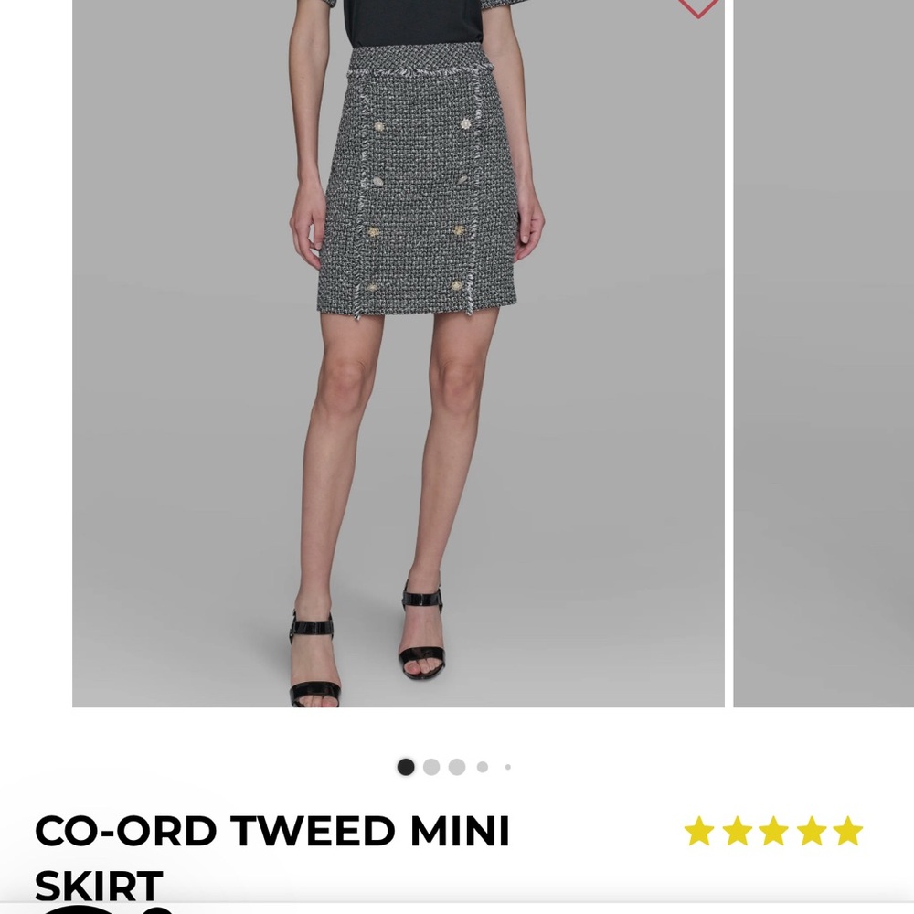 Karl Lagerfeld Gray Tweed Mini Skirt